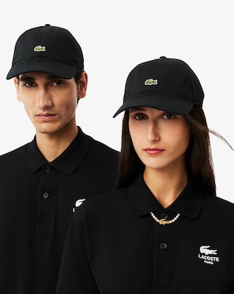 Bon&eacute; de Sarja de Algod&atilde;o com Emblema de Crocodilo