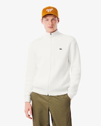 Sweater de Golf com Fecho em Malha Canelada