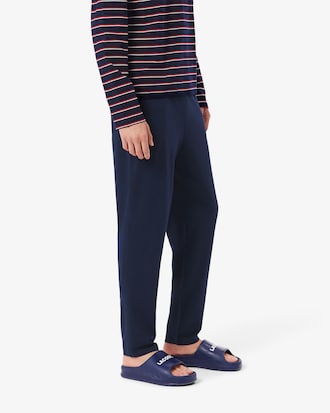 Conjunto de Pijama de Algodão às Riscas