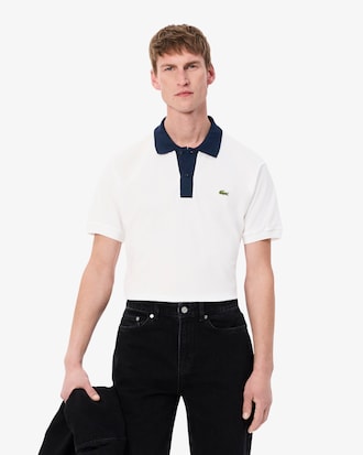 Polo L.12.12 com Colarinho em Contraste Classic Fit