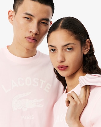 T-shirt de Algodão com Estampado de Assinatura