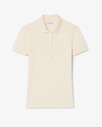 Polo piqu&eacute; de algod&atilde;o stretch Lacoste para Mulher