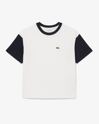 T-shirt de Algod&atilde;o com Acabamento em Contraste