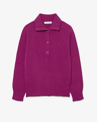 Sweater de Gola Alta em L&atilde; Cardada