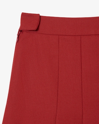 Saia Midi Plissada Runway com Bordado