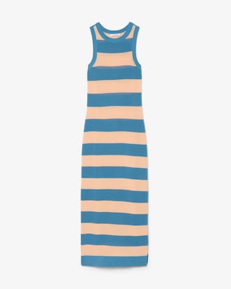 Vestido de Algod&atilde;o Listrado