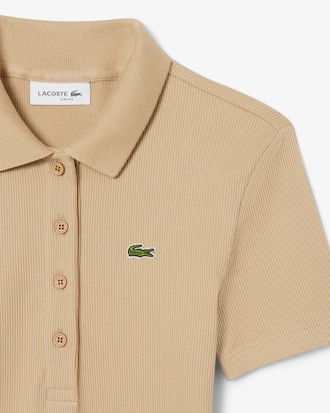 Polo L.12.D de Algod&atilde;o Canelado Slim Fit