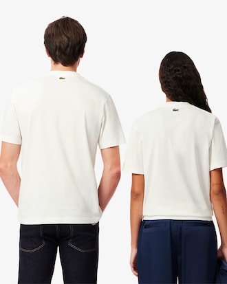 T-shirt de Algod&atilde;o com Estampado de Assinatura