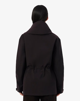 Parka Imperme&aacute;vel Oversize de Comprimento M&eacute;dio