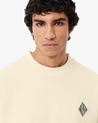 Sweatshirt em Piqu&eacute; de Dupla Face com Emblema