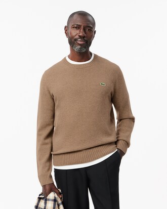 Sweater com Decote Redondo em Malha de Caxemira 3D