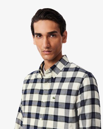 Camisa Regular Fit em Flanela com Estampado Xadrez