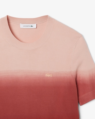 Sweater de Manga Curta com Efeito Ombré