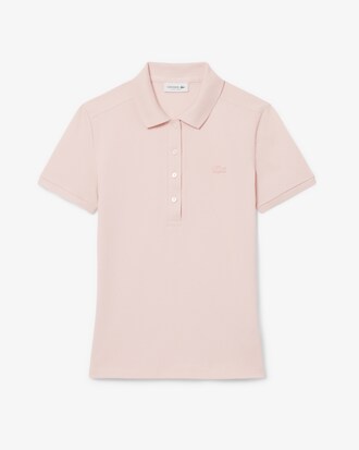 Polo piqu&eacute; de algod&atilde;o stretch Lacoste para Mulher