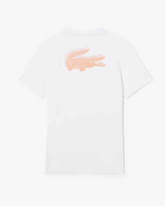 T-shirt Desportiva com Crocodilo Gr&aacute;fico e Tecnologia Ultra-Dry