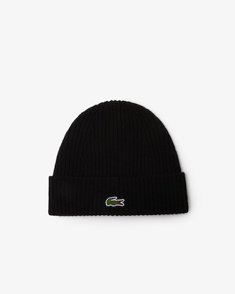 Gorro em Malha Canelada de Lã