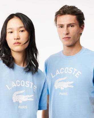 T-shirt de Algodão com Estampado de Assinatura