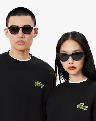 Sweatshirt em Felpa com Emblema em Contraste Loose Fit