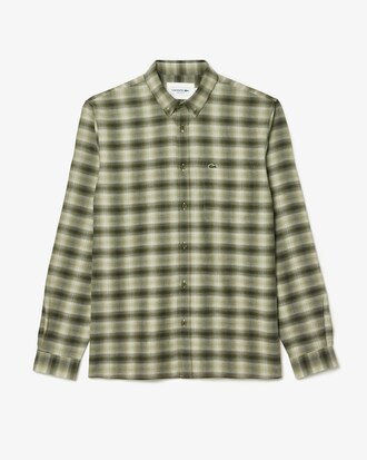 Camisa de Flanela de Algodão e Lã Regular Fit