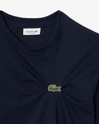 T-shirt em Jersey Drapeada Oversize
