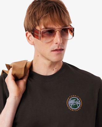 T-shirt em jersey com Estampado Múltiplo