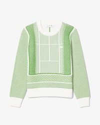 Sweater com Court de T&eacute;nis Gr&aacute;fico em Jacquard
