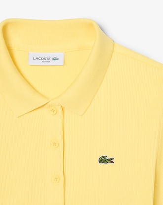 Polo L.12.D de Algod&atilde;o Canelado Slim Fit