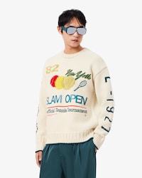 Sweater Runway com Motivo Bordado em Intarsia