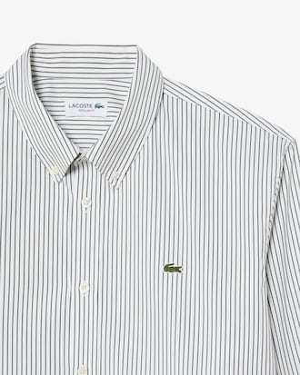 Camisa Regular fit em Tecido Pinpoint &agrave;s Listras