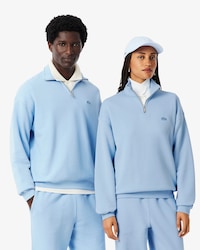 Sweatshirt de Velo Grosso com Fecho na Gola