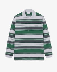 Polo Piqu&eacute; Loose Fit com Listras Lacoste x Wang Yibo
