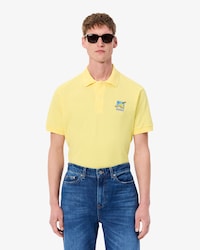 Polo L.12.12 Lacoste x Club Med com Emblema em Contraste