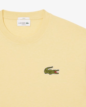 T-shirt de Algodão Grosso com Emblema Loose Fit