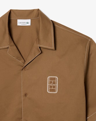 Camisa de Manga Curta Relaxed Fit de Algod&atilde;o