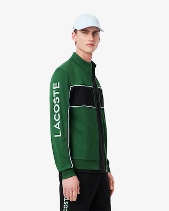 Sweatshirt Desportiva com Fecho e Estampado da Marca