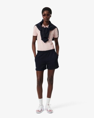 Polo piqu&eacute; de algod&atilde;o stretch Lacoste para Mulher