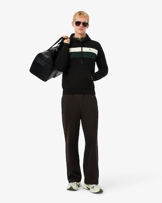 Camisola com Capuz em Velo Colorblock