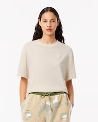 T-shirt de Algodão Oversize com Efeito Lavado