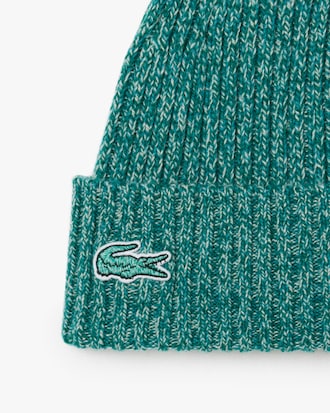 Gorro em Malha Canelada de Lã Mercerizada