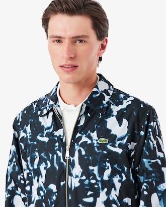 Corta-vento Impermeável com Padrão Estampado