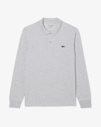 Polo de Algodão de Manga Comprida Regular Fit