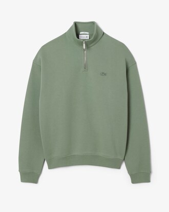 Sweatshirt de Velo Grosso com Fecho na Gola
