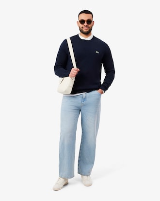 Sweater de Algod&atilde;o Monocrom&aacute;tica com Decote Redondo