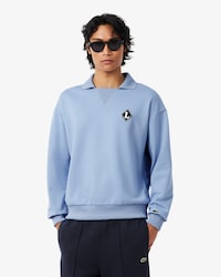 Sweatshirt com Gola de Polo de Fabrico Franc&ecirc;s