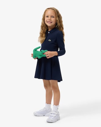 Vestido Polo Piqu&eacute; El&aacute;stico de Manga Comprida