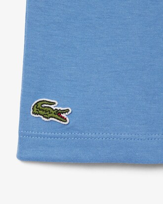 T-shirt de Algod&atilde;o com Marca Lacoste Texturizada