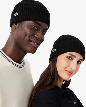 Gorro em Malha Canelada Escovada de L&atilde;