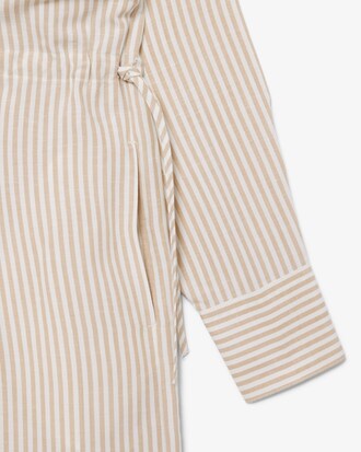 Vestido Camiseiro Oversize com Mistura de Linho