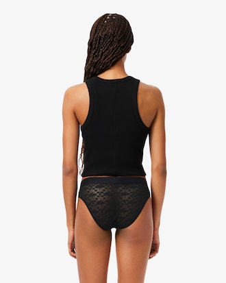 Cuecas de Renda com Logótipo na Cintura