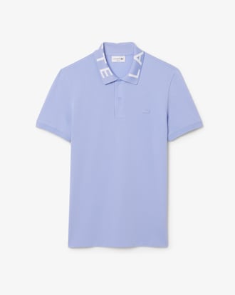 Polo em Jacquard com Marca Slim Fit